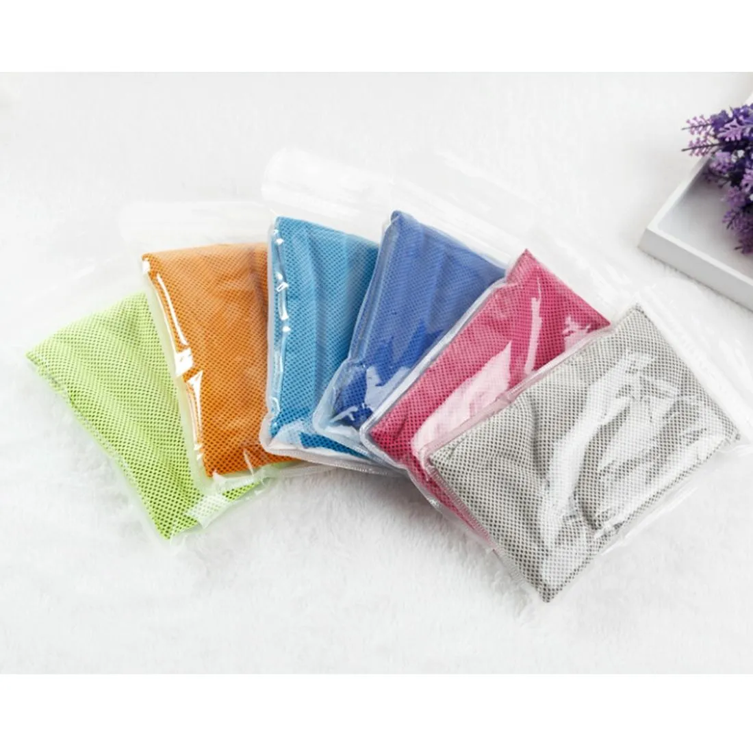 2-Pack Enduring Ice Towels | Microfiber Fabric 30x100CM | Ideal for Gym & Sports | Orange