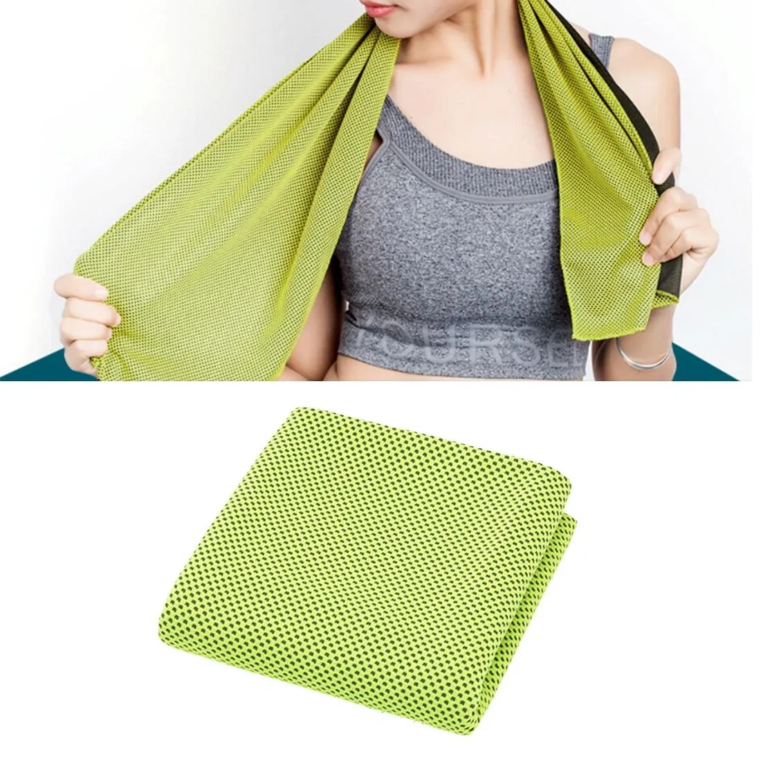 2-Pack Enduring Ice Towels | Microfiber Fabric 30x100CM | Ideal for Gym & Sports | Orange