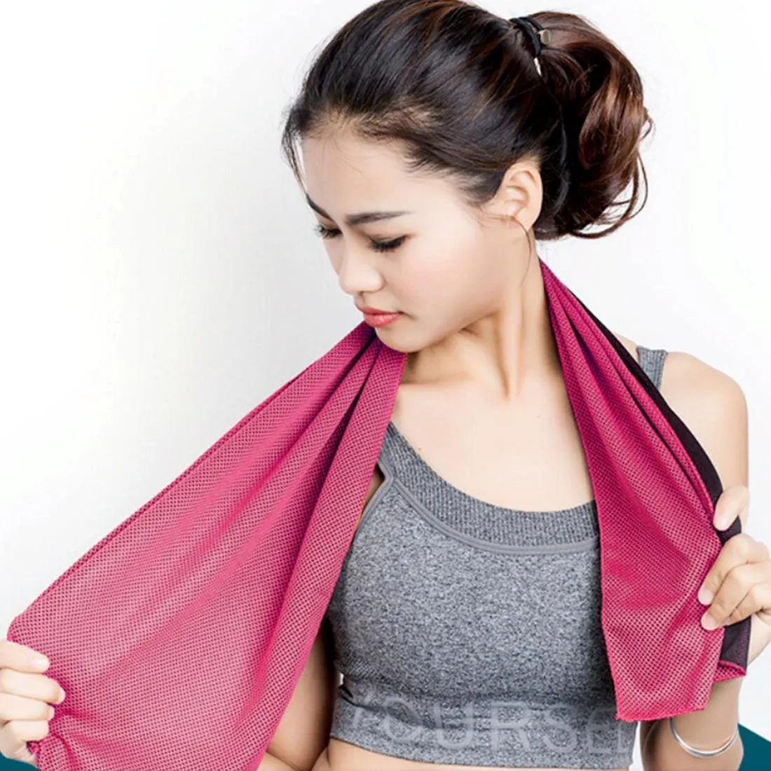 2-Pack Enduring Ice Towels | Microfiber Fabric 30x100CM | Ideal for Gym & Sports | Orange