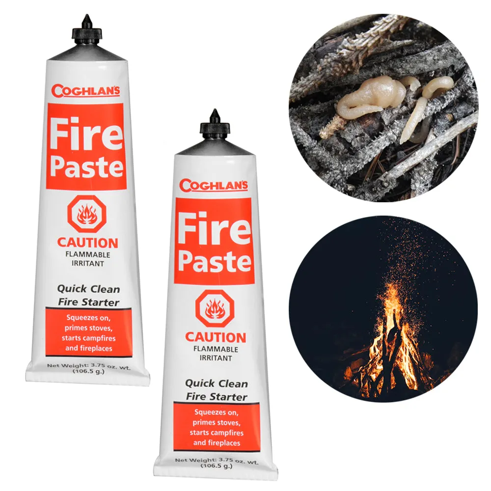 2PK Coghlans Fire Paste Emergency Survival Camping Fire Starters Odorless 3.75oz