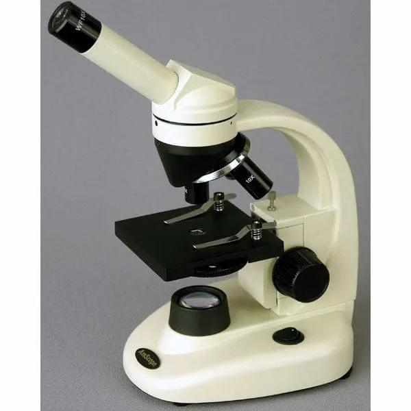 AmScope M130 Series Student Cordless Biological Monocular Compound Microscope 40X-640X Magnification with LED