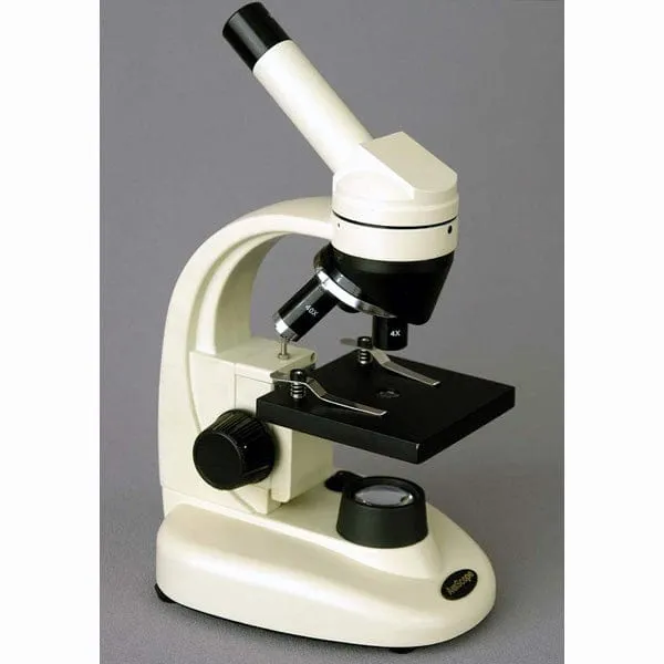 AmScope M130 Series Student Cordless Biological Monocular Compound Microscope 40X-640X Magnification with LED