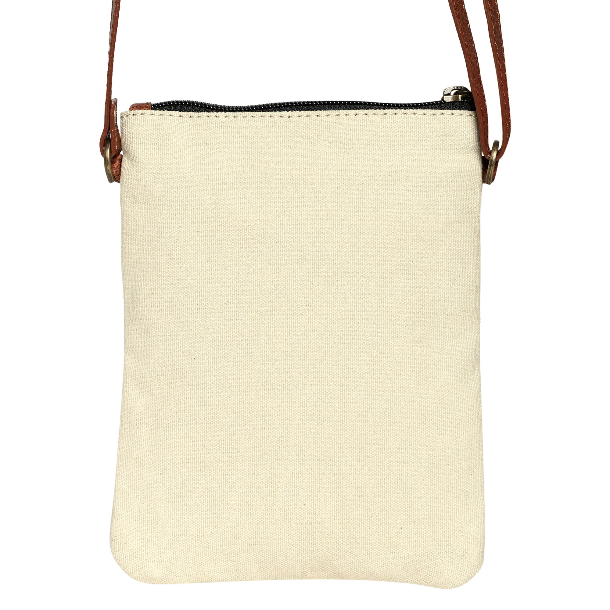 Ava Ice Grey Canvas Crossbody