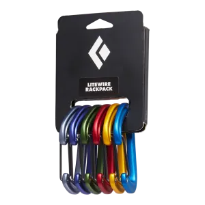 Black Diamond LiteWire Rack Pack | Set of Lightweight and Durable Carabiners for Efficient Climbing Gear Organization