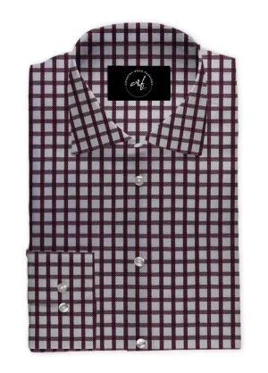 Burgundy Shephered's Check Shirt