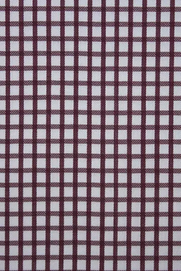 Burgundy Shephered's Check Shirt
