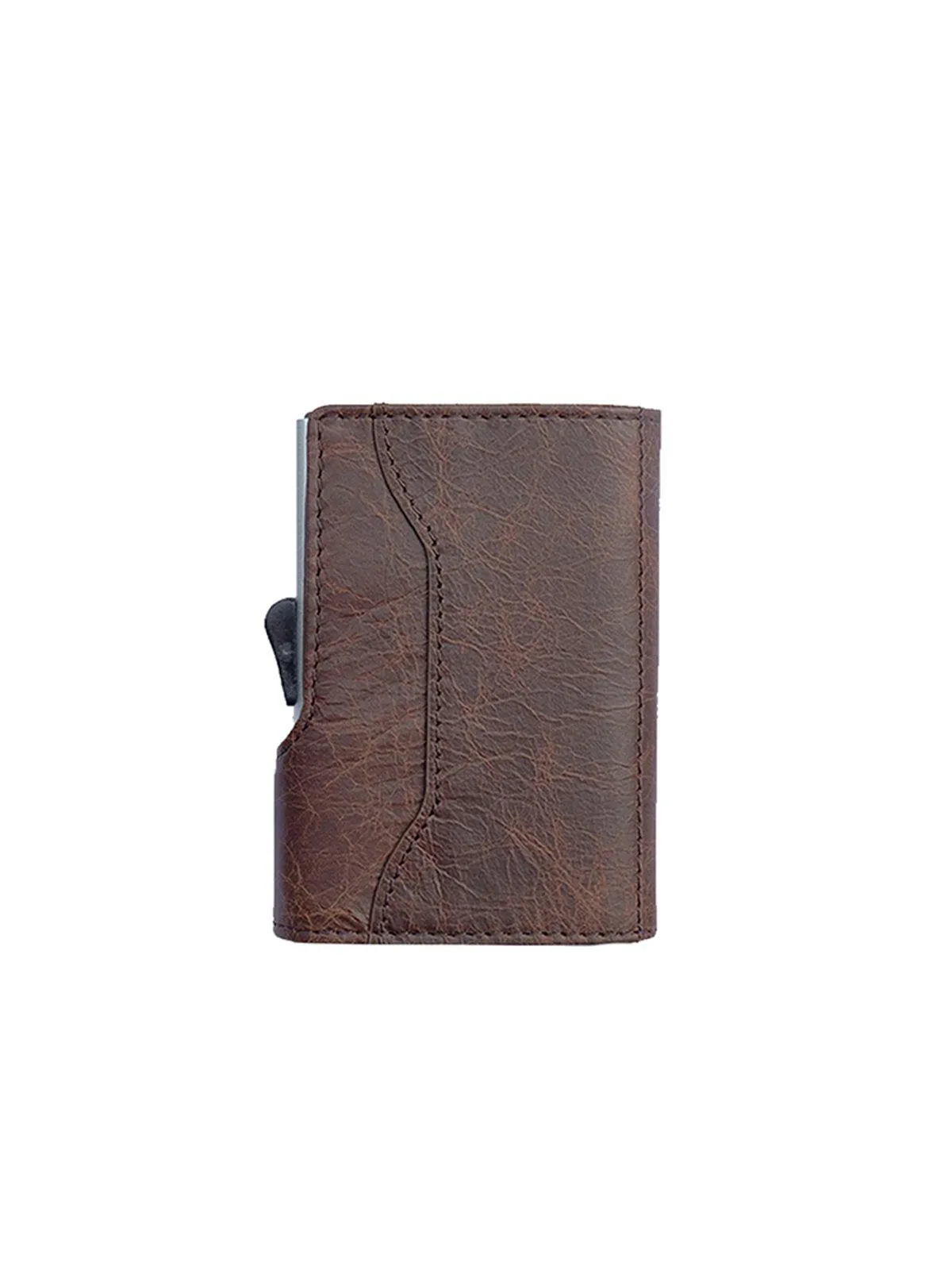 C-Secure Italian Leather RFID Wallet Dark Brown