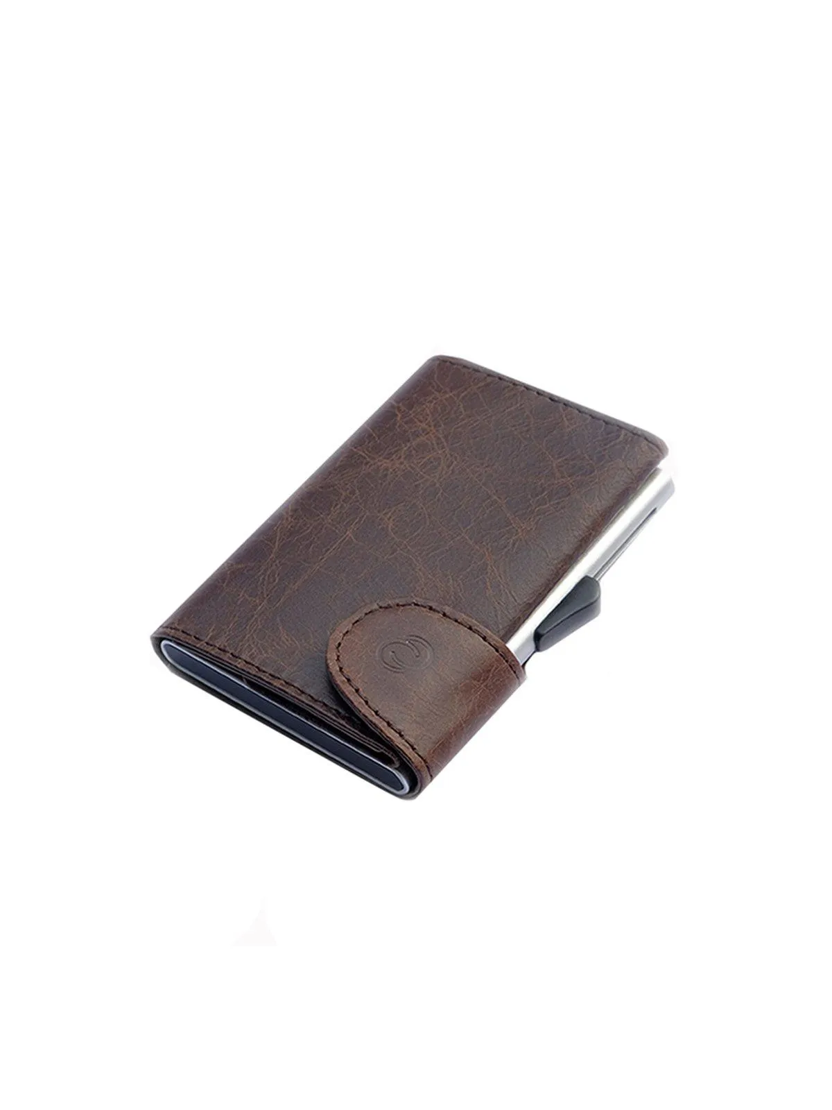C-Secure Italian Leather RFID Wallet Dark Brown