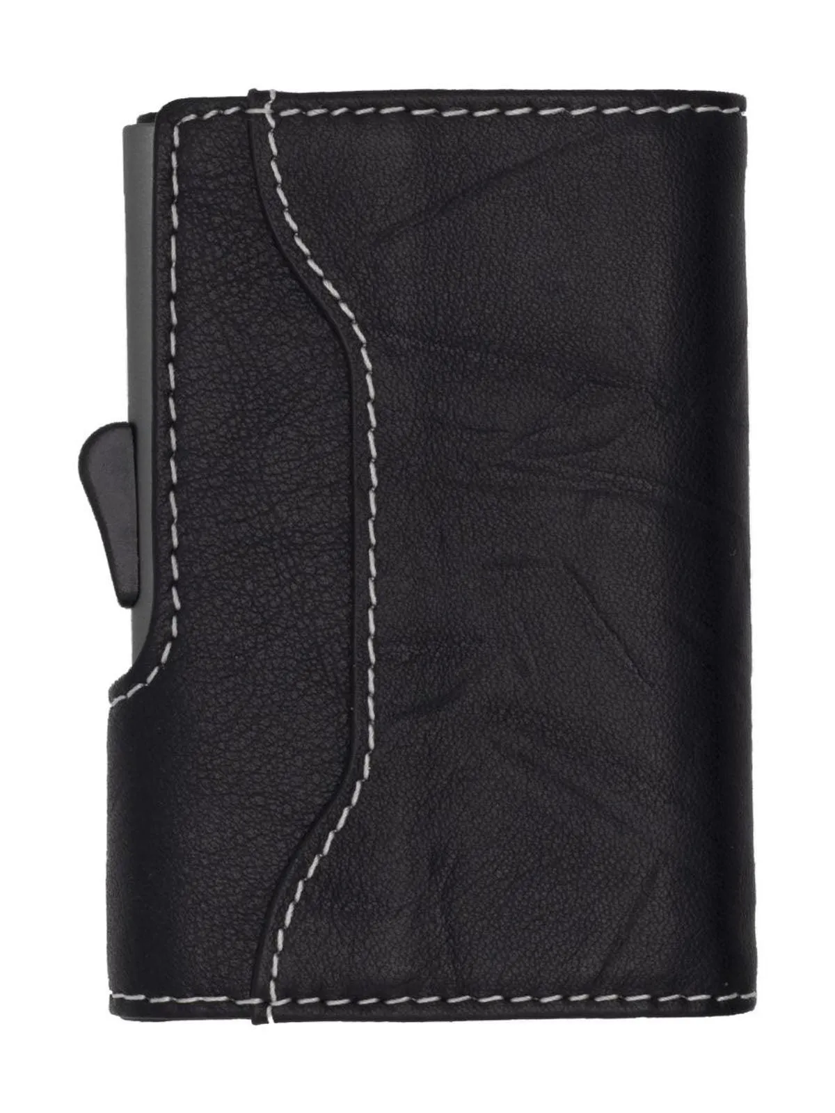 C-Secure Italian Leather Single Wallet Special Edition RFID Black Grey