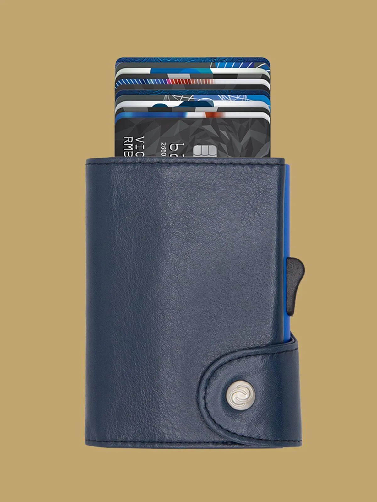 C-Secure XL Italian Leather Wallet RFID Chestnut Brown