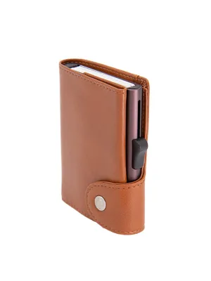C-Secure XL Italian Leather Wallet RFID Chestnut Brown
