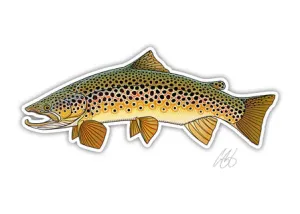 Casey Underwood Brown Trout Decal