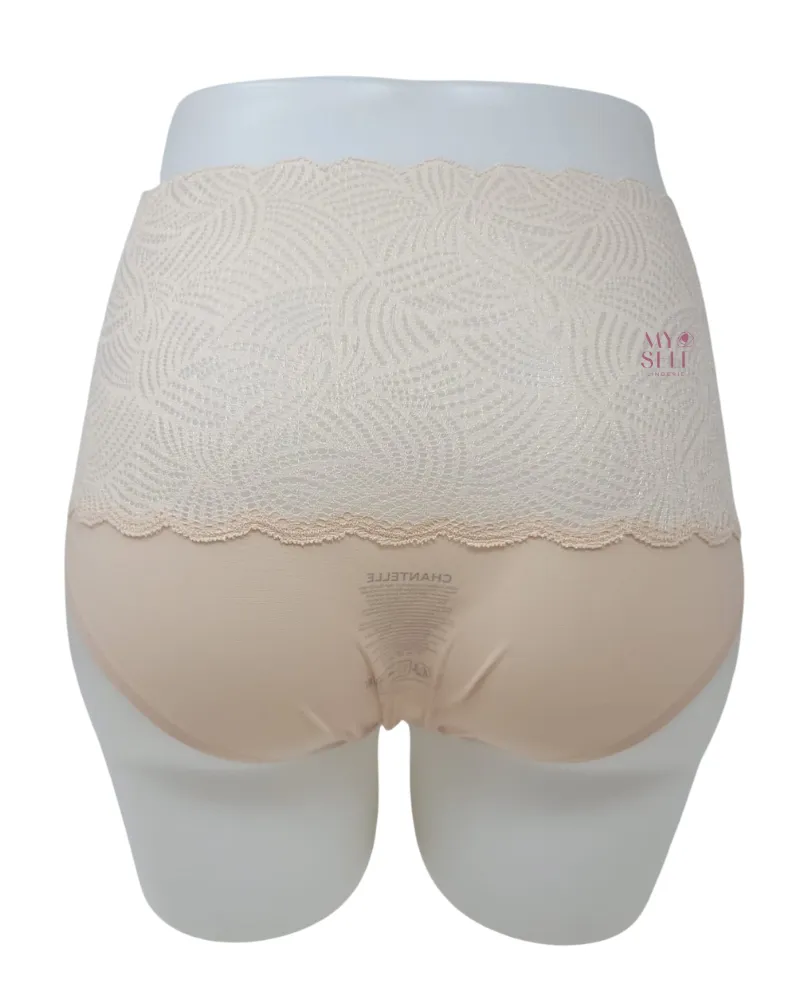 Chantelle Nude Soft Stretch Lace High Waist Brief