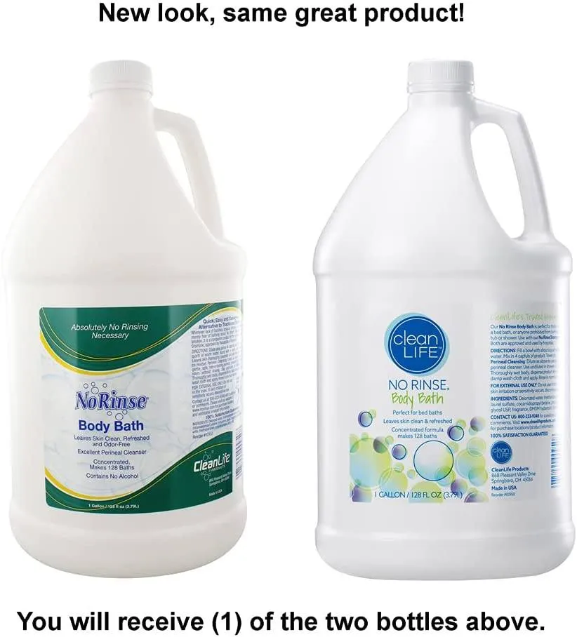 cleanLIFE No-rinse® Body Bath, Concentrated Formula, 1 gallon