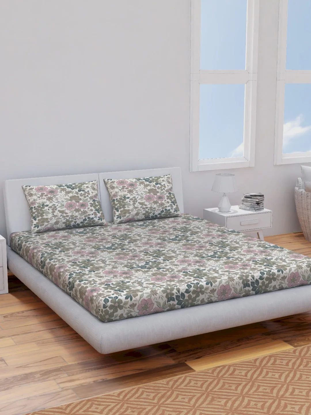 Comfort Percale Leafy Flora Sheet Set