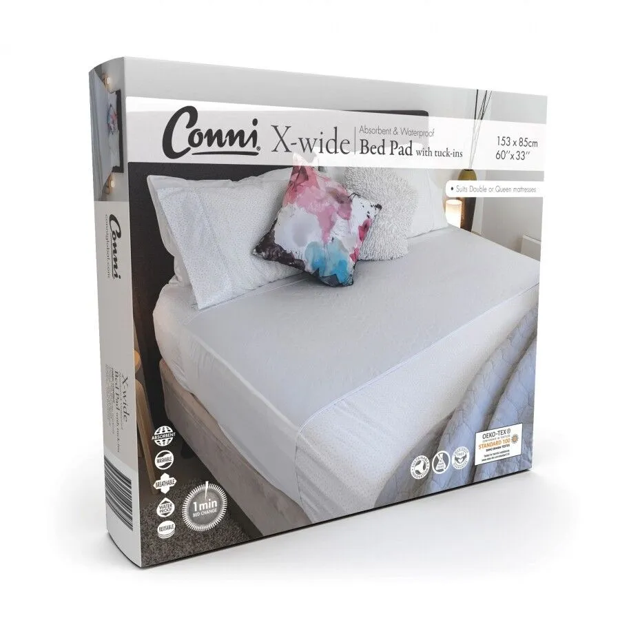 Conni X-wide Reusable Bed Pad with Tuck-ins