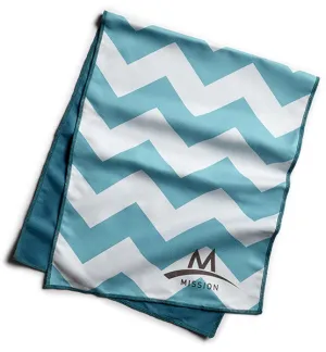 Enduracool Microfiber Cooling Towel | Blue Chevron