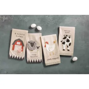 Farm Applique Hand Towel