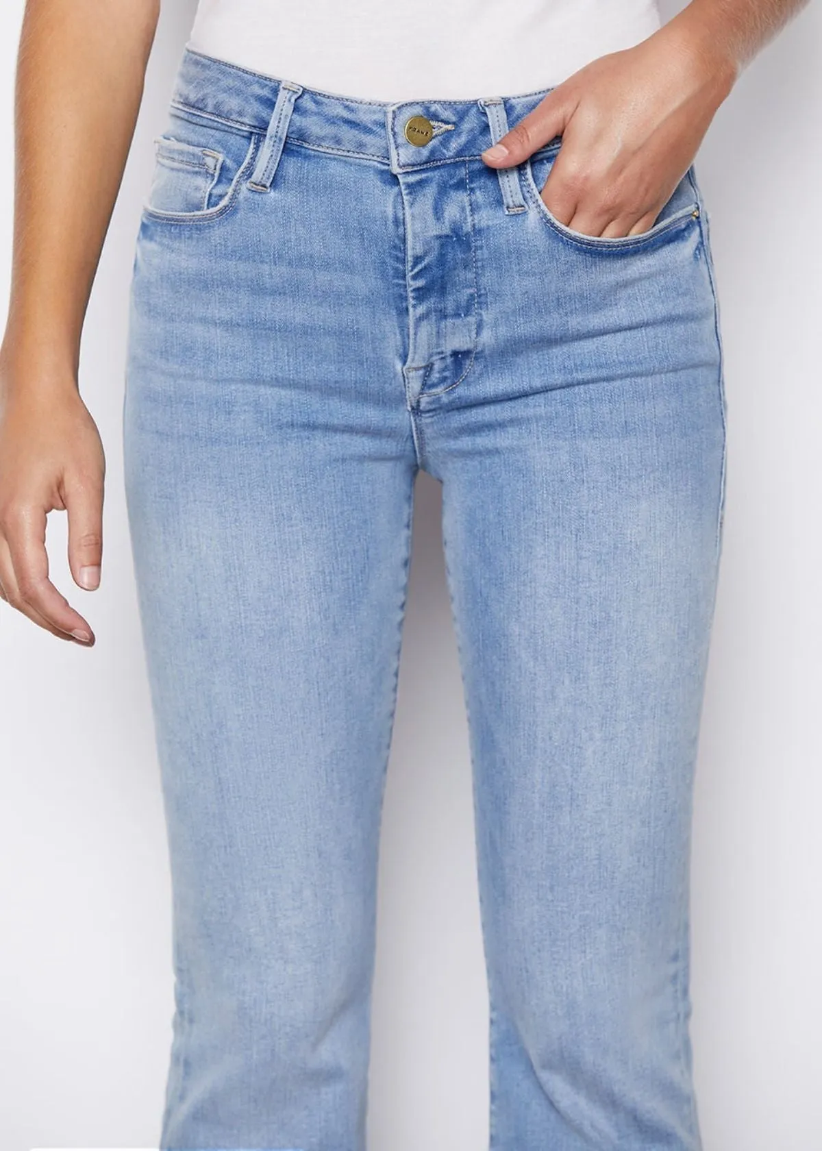 FRAME Le One Crop Mini Boot in Caspio