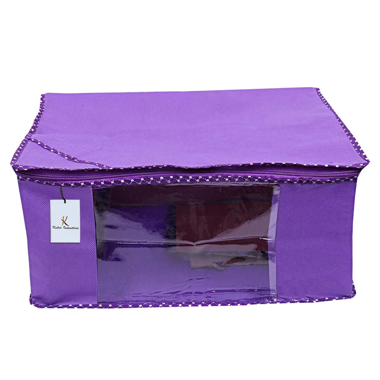 Kuber Industries 12 Piece Non Woven Saree Cover Set, Royal Blue,Large Size -CTKTC6452