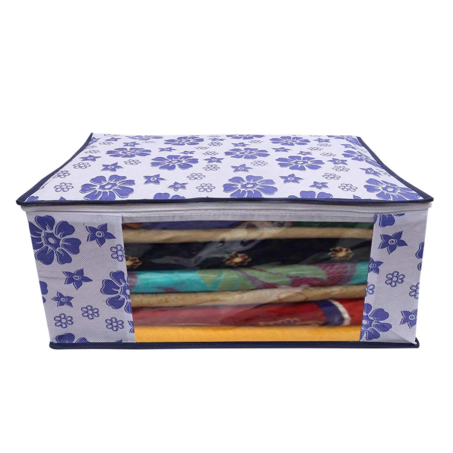 Kuber Industries 6 Piece Non Woven Saree Cover Set, Royal Blue,CTKNEW179