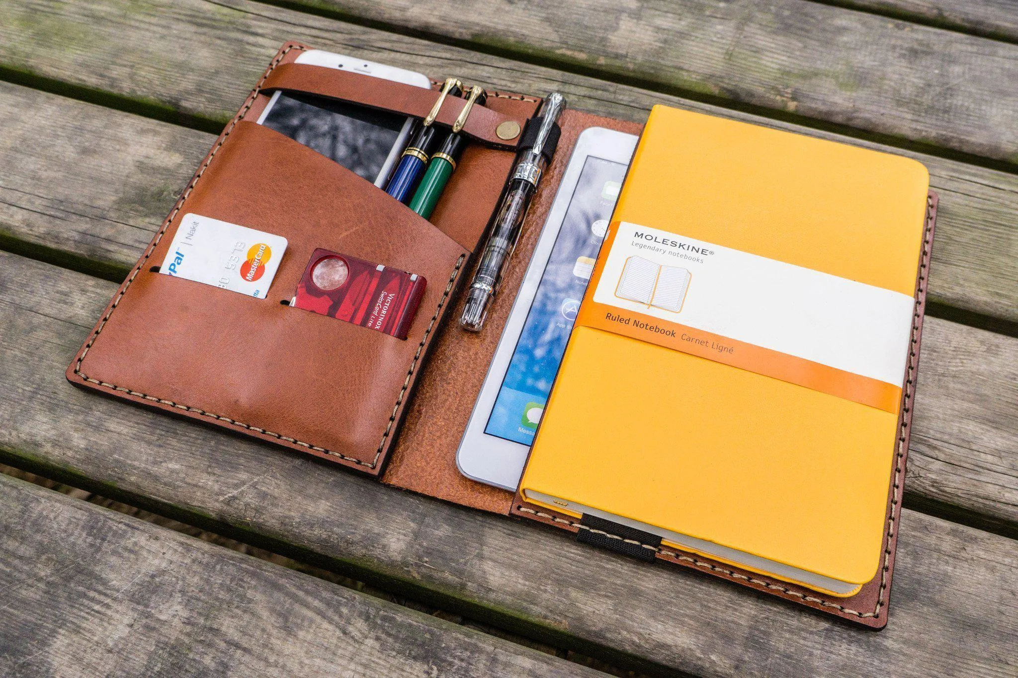 Leather Hobonichi Cousin A5 Planner Cover - Brown