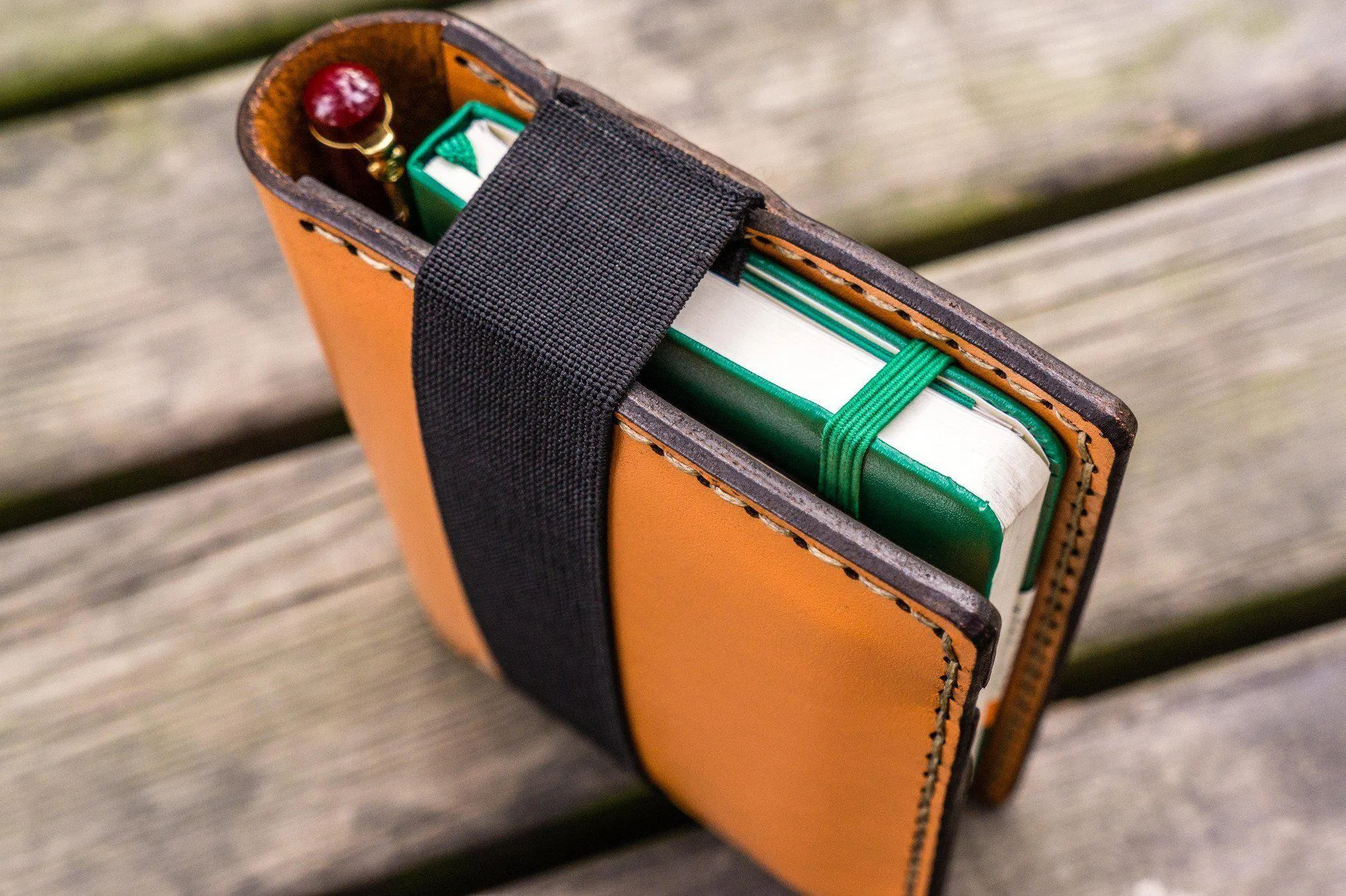 Leather Hobonichi Techo (A6) Planner Cover - Orange