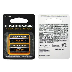 Lithium CR 123 2 Pack Batteries
