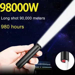 Mini Telescopic Zoom Flashlight 3 Light Mode Torch USB Rechargable Waterproof Powerful Flashlights Outdoor Portable Torch Lamp