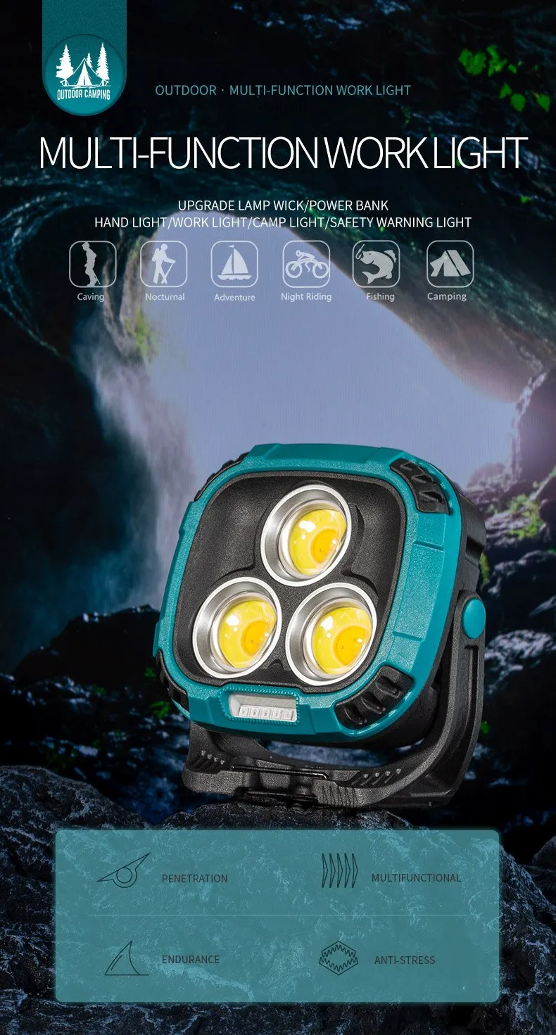 Multi-Functional Cob Portable Rechargeable Led Work Light W891