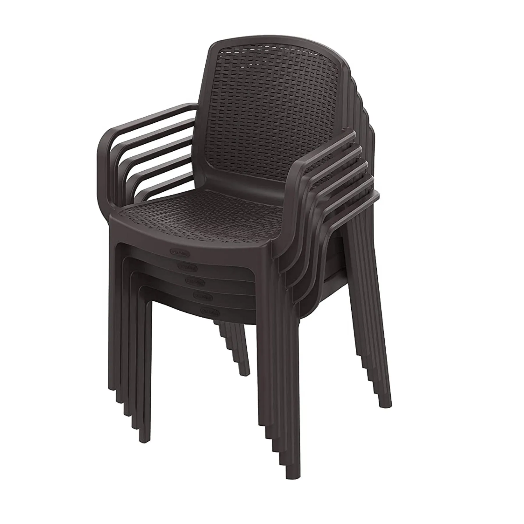 Outdoor Cedarrattan 4 Seater Dining Table and Chair (Brown)