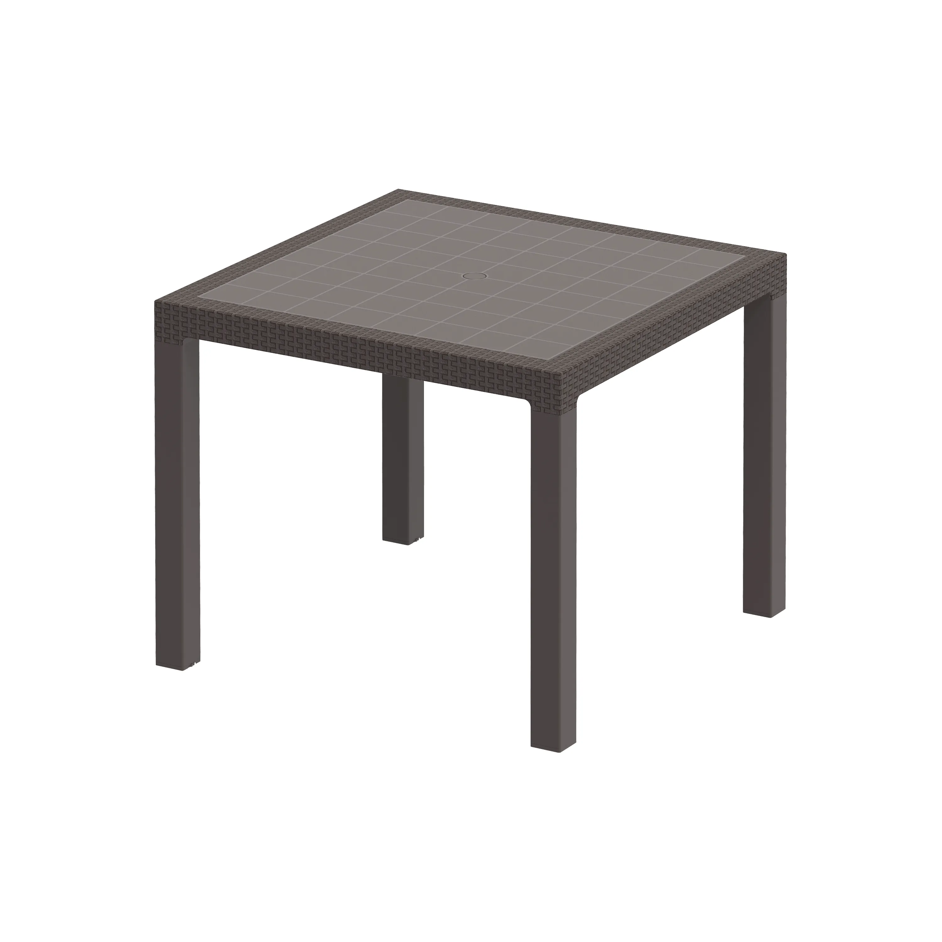 Outdoor Cedarrattan 4 Seater Dining Table and Chair (Brown)