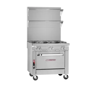 Southbend Platinum, P36A-HHH Gas Range , 36”, Hot Top With Convection Oven 141000 Total Btu