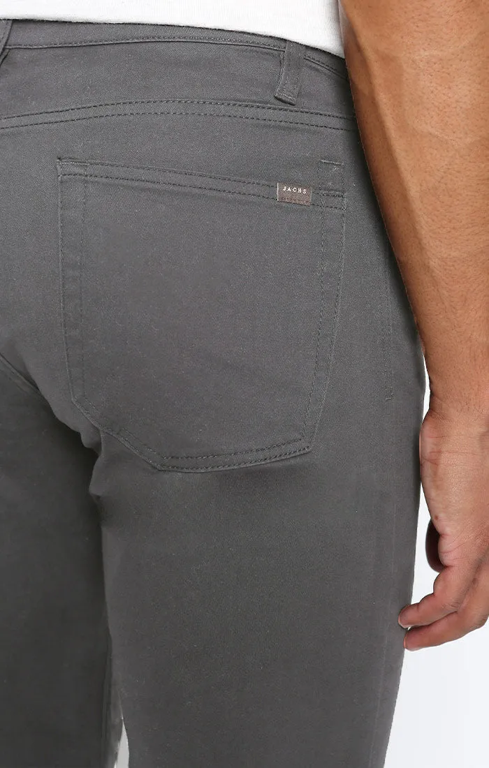 Straight Fit Stretch Sateen 5 Pocket Pant