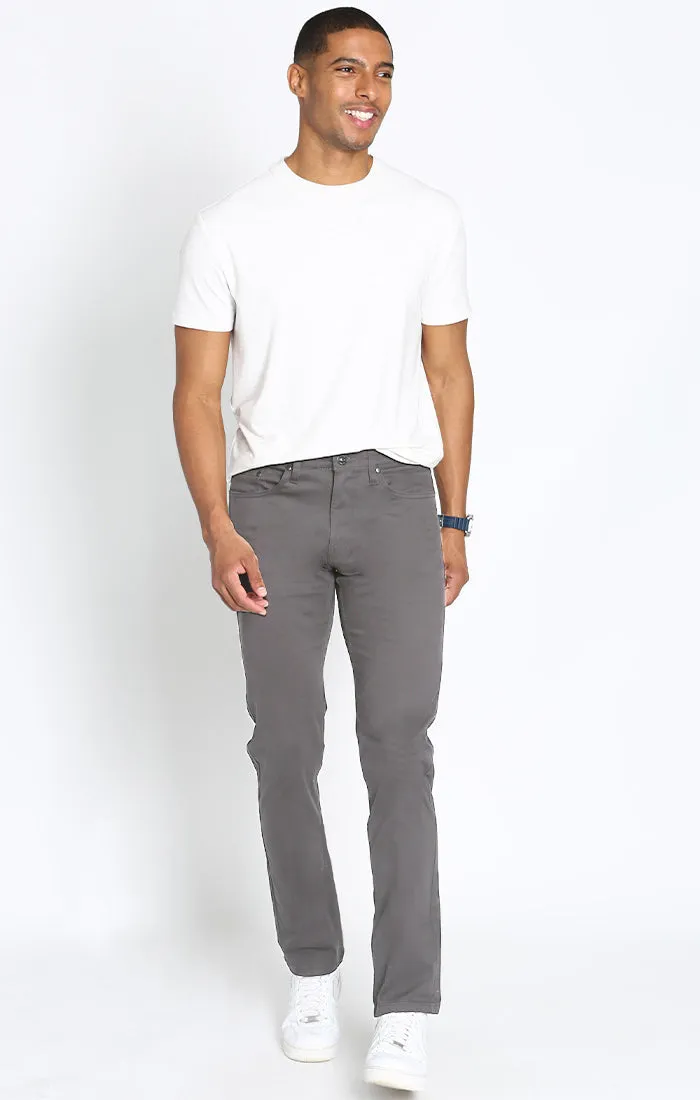 Straight Fit Stretch Sateen 5 Pocket Pant