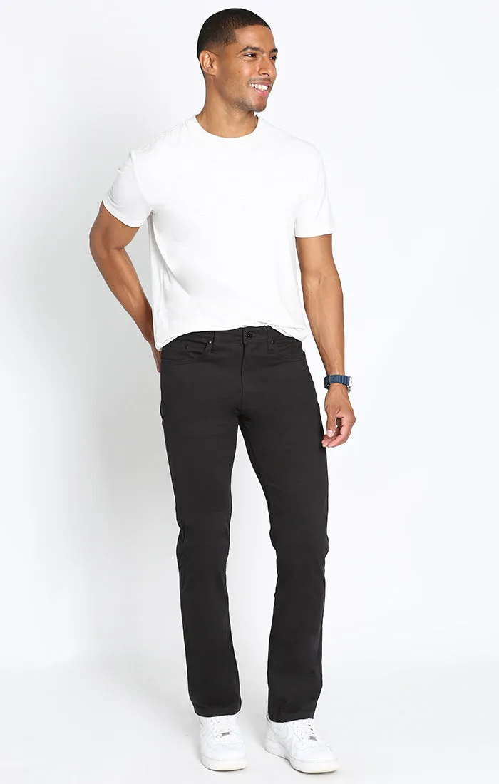 Straight Fit Stretch Sateen 5 Pocket Pant