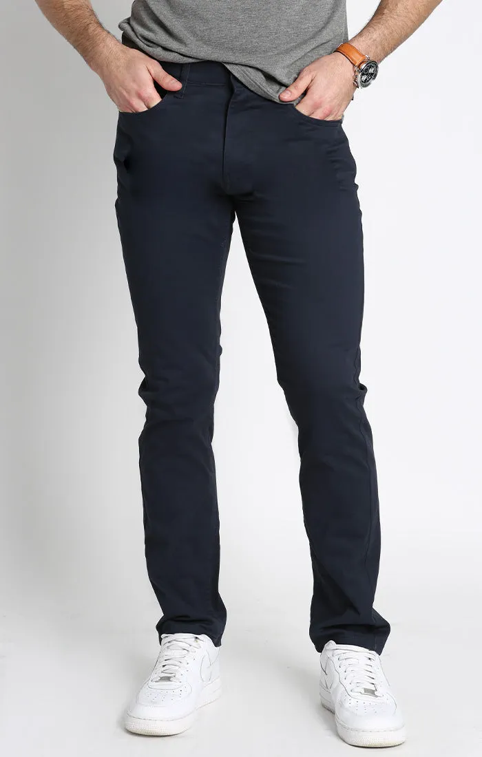 Straight Fit Stretch Sateen 5 Pocket Pant