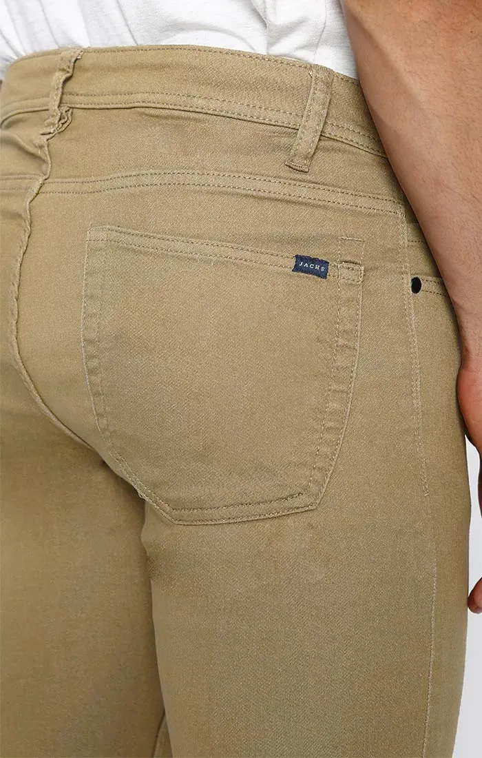 Straight Fit Stretch Sateen 5 Pocket Pant