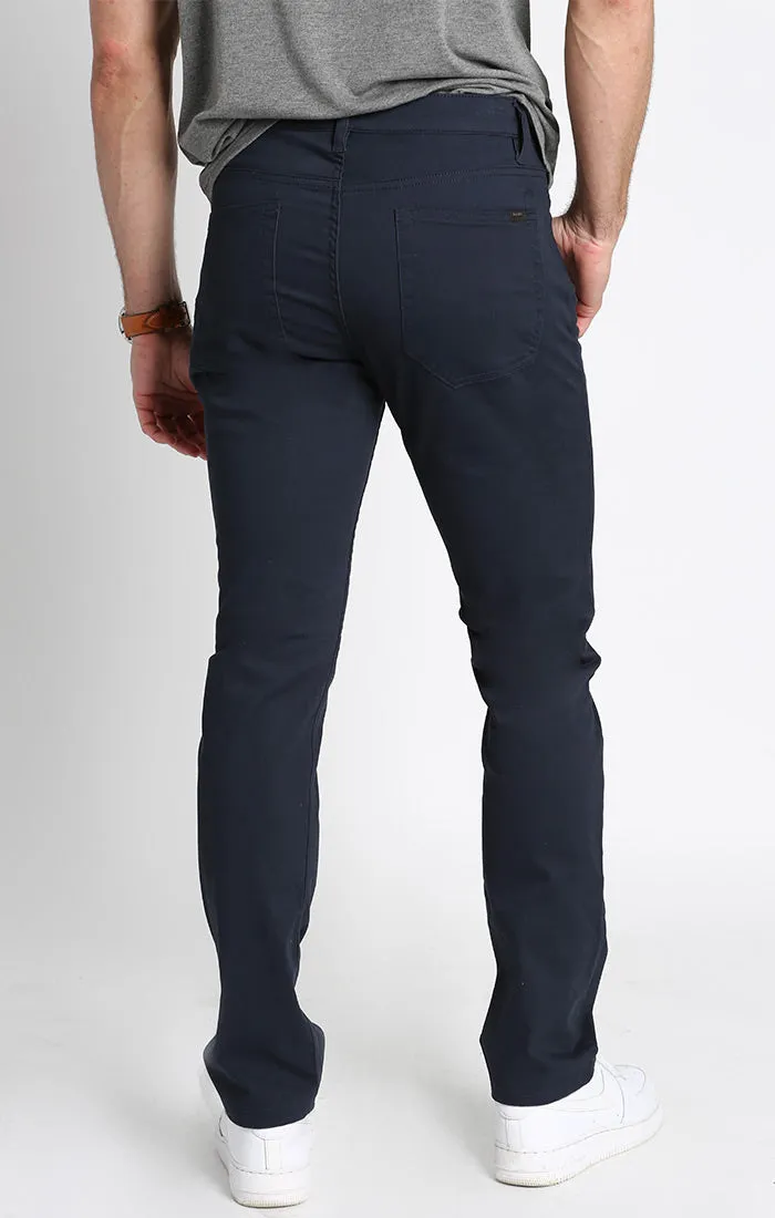 Straight Fit Stretch Sateen 5 Pocket Pant