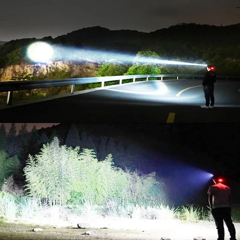 Super Bright XHP360 Powerful LED Headlamp USB Rechargeable High Power Headlight XHP90 3Mode 18650 IP6 Waterproof Head Flashlight
