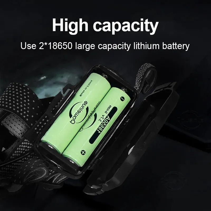 Super Bright XHP360 Powerful LED Headlamp USB Rechargeable High Power Headlight XHP90 3Mode 18650 IP6 Waterproof Head Flashlight