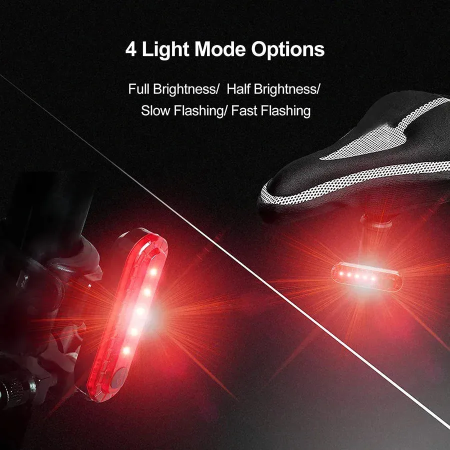 USB Rechargeable Red LED Bicycle Tail Light - Ultra Bright Rear Safety Light for Night Riding