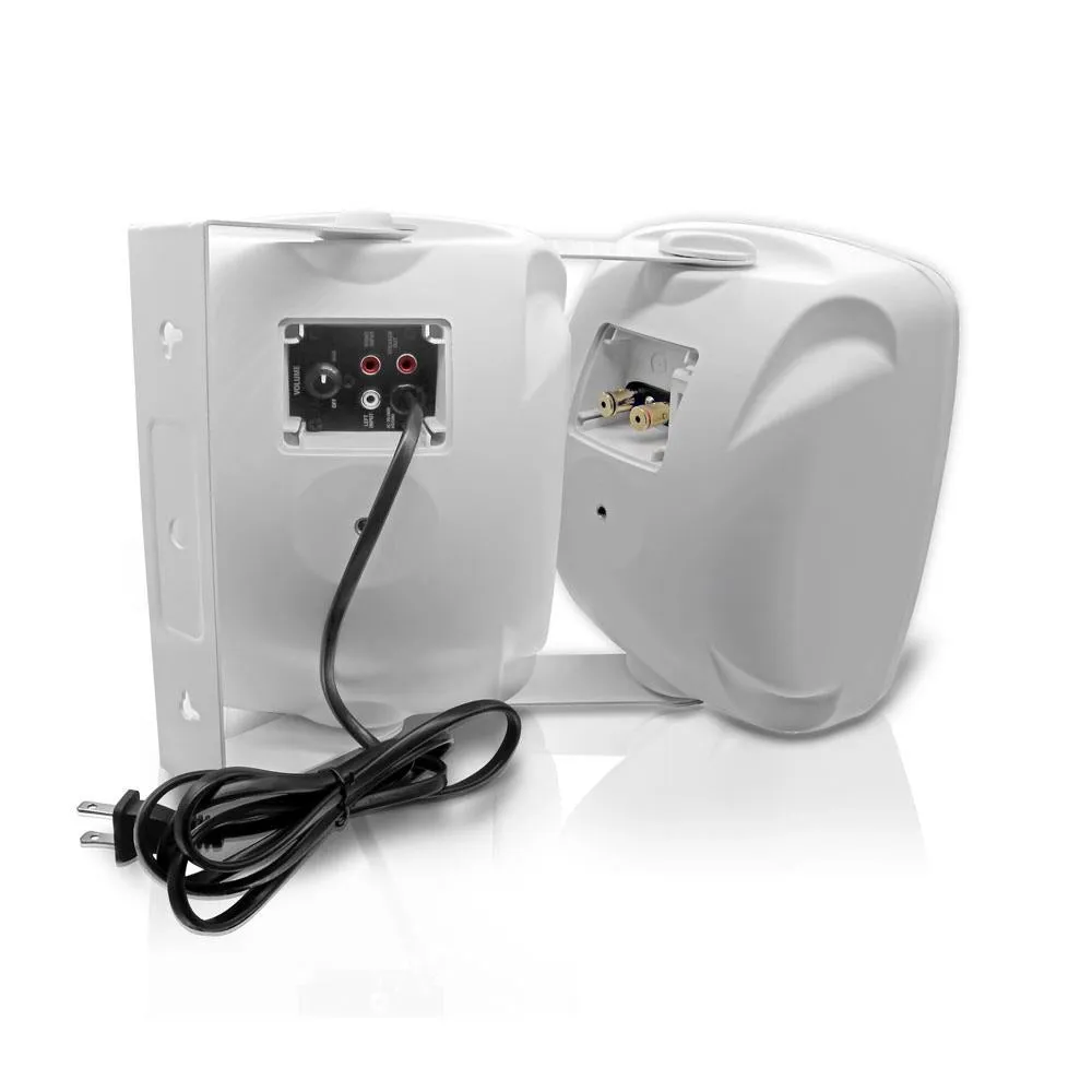 Waterproof & Bluetooth 5.25'' Indoor / Outdoor Speaker System, 600 Watt, White