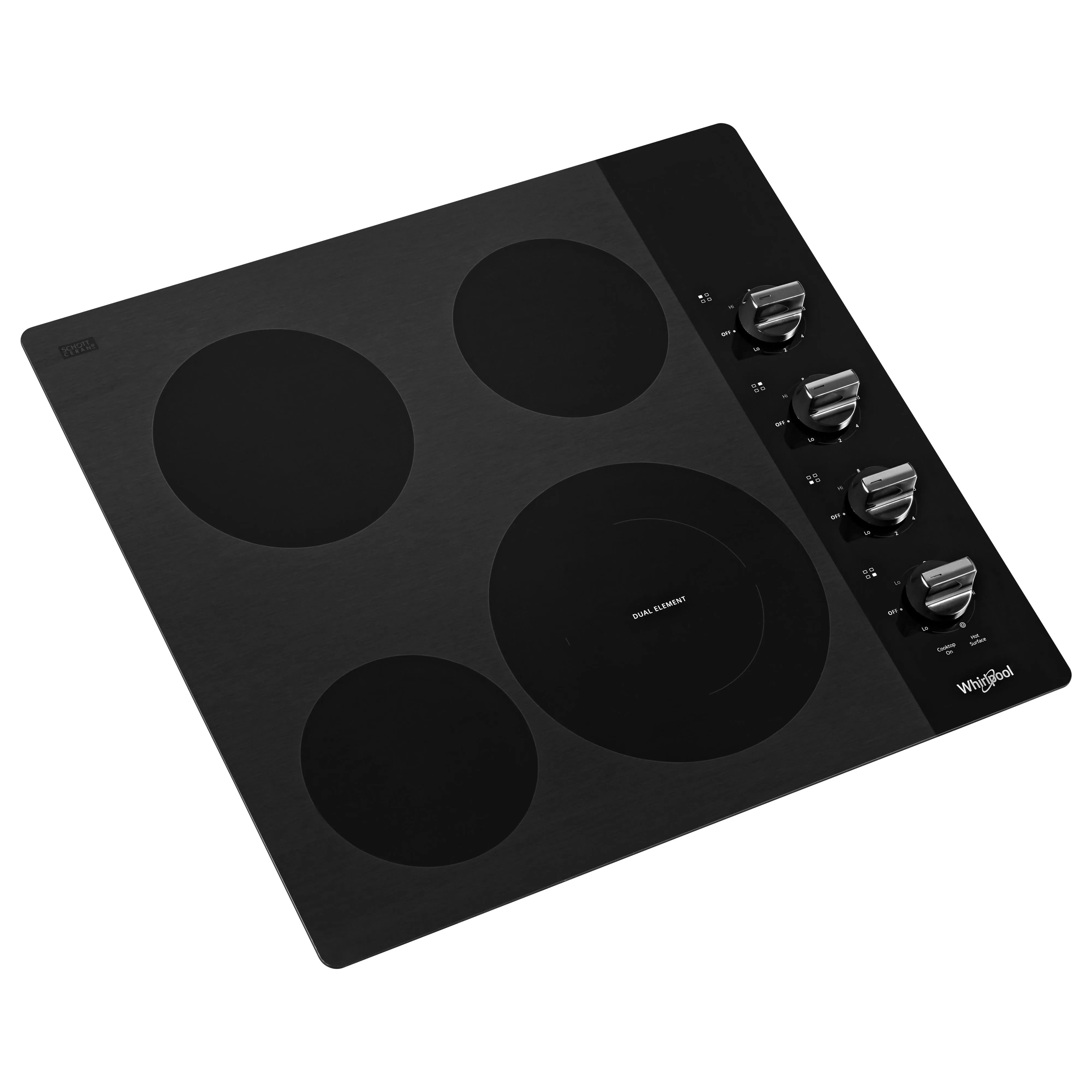 Whirlpool 24-inch Built-in Electric Cooktop with FlexHeat™ Element WCE55US4HB