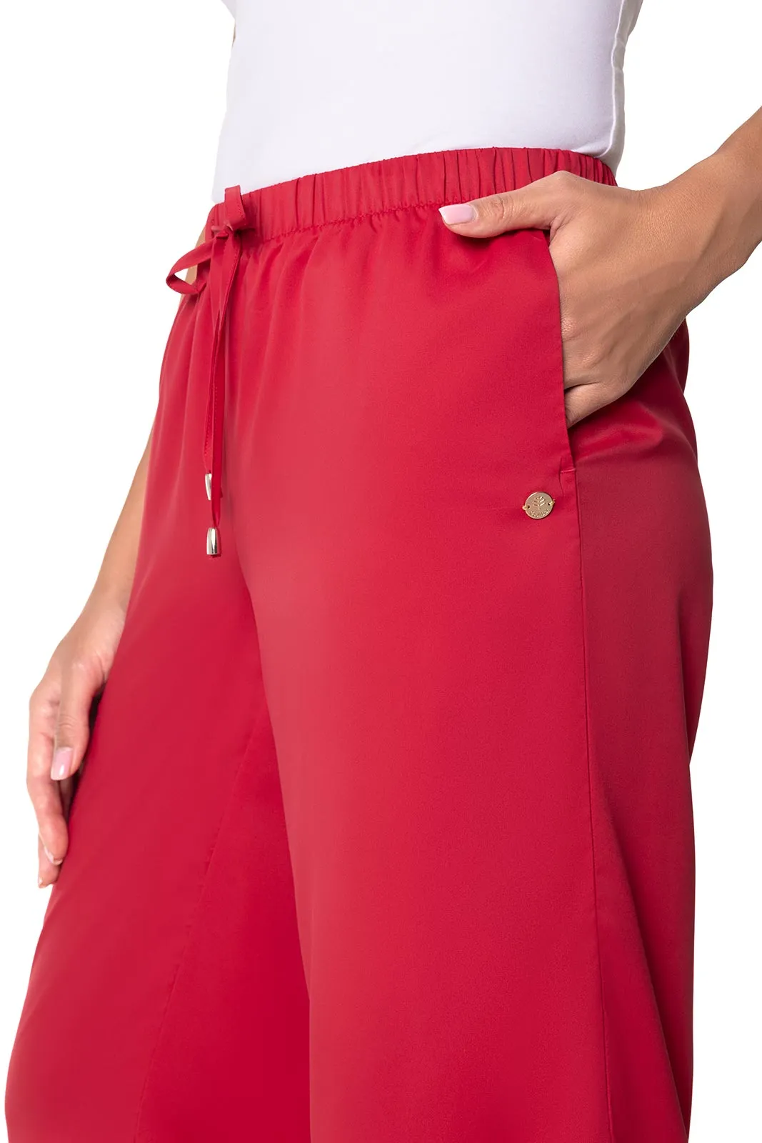 Women's Petra Wide Leg Pant | Cherry