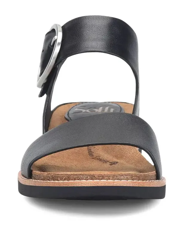 Womens Sofft Bali  Adjustable Leather Sandal with Buckle Detail