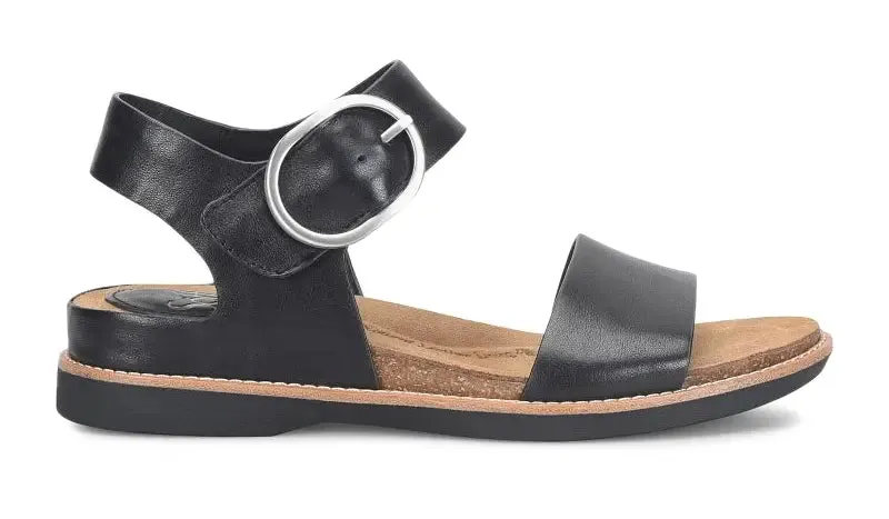 Womens Sofft Bali  Adjustable Leather Sandal with Buckle Detail