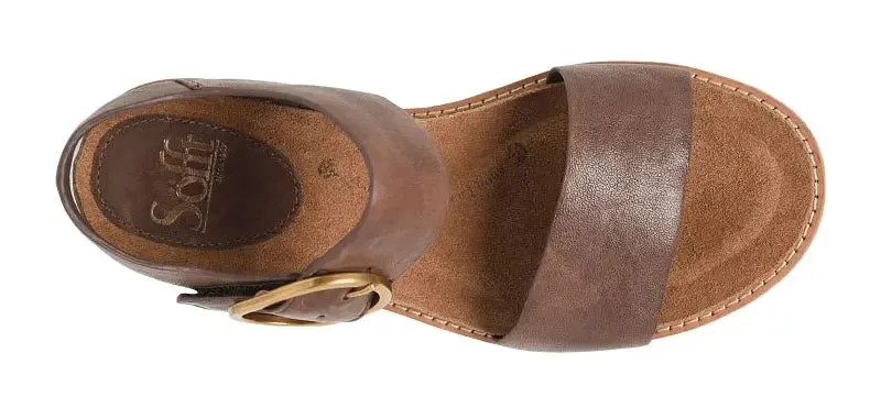 Womens Sofft Bali  Adjustable Leather Sandal with Buckle Detail