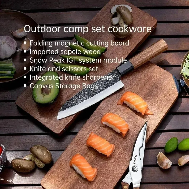Xiaomi Nextool Campsite Cooking Set Outdoor Camping Portable Knife Scissors Vegetable Board Multi functional Tool Accessories