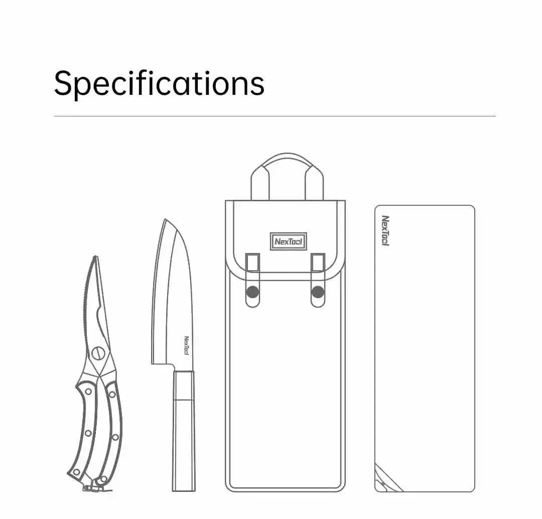 Xiaomi Nextool Campsite Cooking Set Outdoor Camping Portable Knife Scissors Vegetable Board Multi functional Tool Accessories